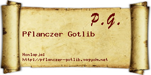 Pflanczer Gotlib névjegykártya